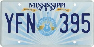 MS license plate YFN395