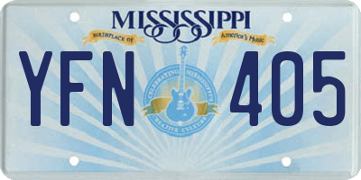 MS license plate YFN405