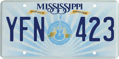 MS license plate YFN423