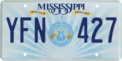 MS license plate YFN427