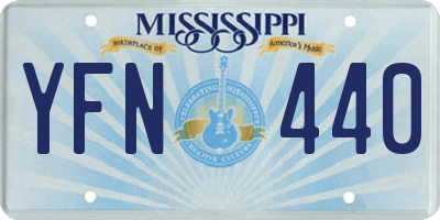MS license plate YFN440
