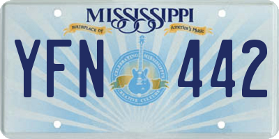 MS license plate YFN442