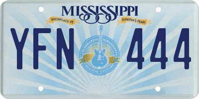 MS license plate YFN444