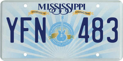 MS license plate YFN483