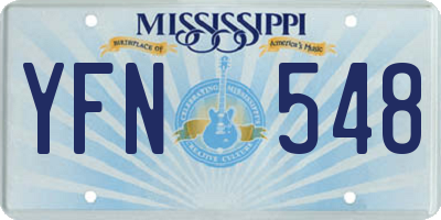 MS license plate YFN548