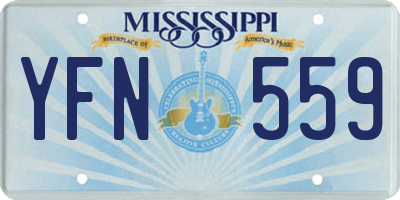 MS license plate YFN559
