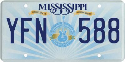 MS license plate YFN588