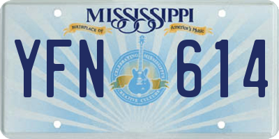 MS license plate YFN614