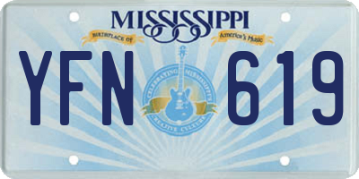 MS license plate YFN619