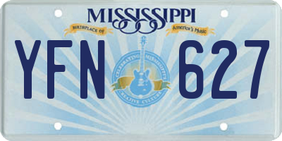MS license plate YFN627