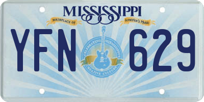 MS license plate YFN629