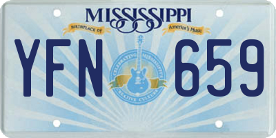 MS license plate YFN659