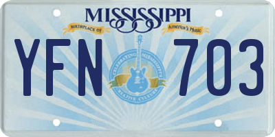 MS license plate YFN703