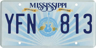 MS license plate YFN813