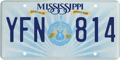 MS license plate YFN814