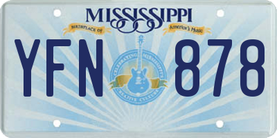 MS license plate YFN878