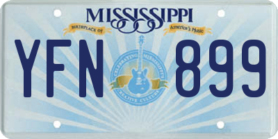 MS license plate YFN899