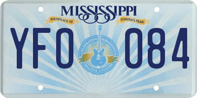 MS license plate YFO084