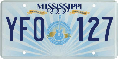 MS license plate YFO127