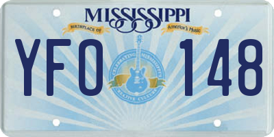 MS license plate YFO148