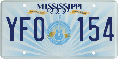 MS license plate YFO154