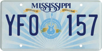 MS license plate YFO157