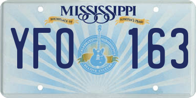 MS license plate YFO163