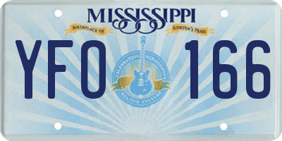 MS license plate YFO166