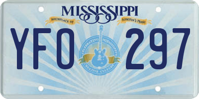 MS license plate YFO297