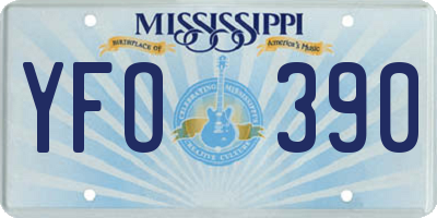 MS license plate YFO390