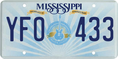MS license plate YFO433