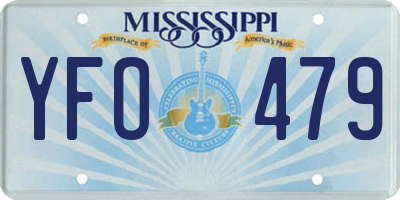 MS license plate YFO479