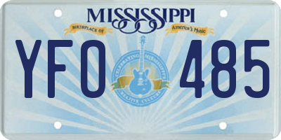 MS license plate YFO485