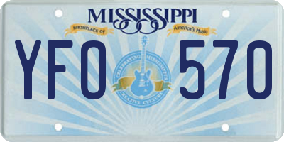 MS license plate YFO570