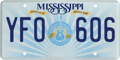 MS license plate YFO606