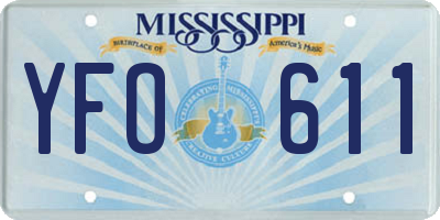MS license plate YFO611