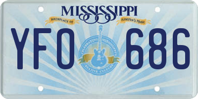 MS license plate YFO686