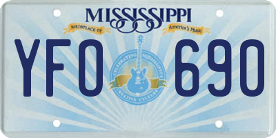 MS license plate YFO690
