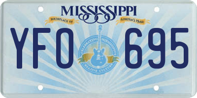 MS license plate YFO695