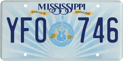 MS license plate YFO746