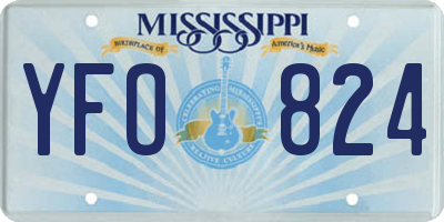 MS license plate YFO824