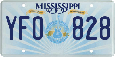 MS license plate YFO828