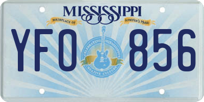 MS license plate YFO856