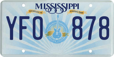 MS license plate YFO878