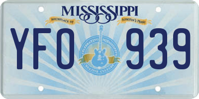MS license plate YFO939