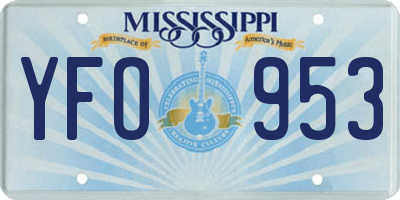 MS license plate YFO953
