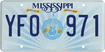 MS license plate YFO971