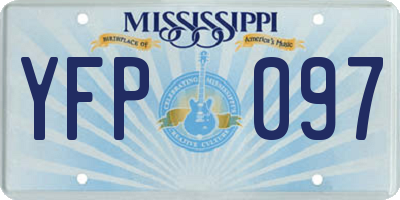 MS license plate YFP097