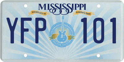 MS license plate YFP101