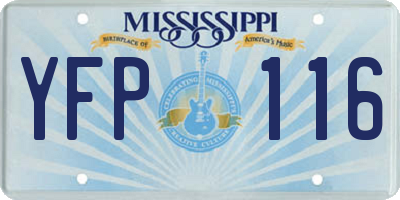 MS license plate YFP116